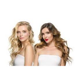 Curly and blonde hair
